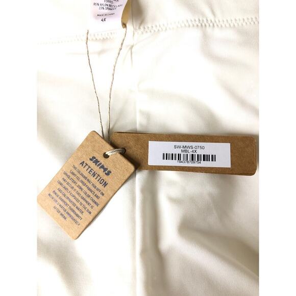 SKIMS Signature Swim Shorts Mid Waist Marble White NWT Size 4X - Picture 7 of 10